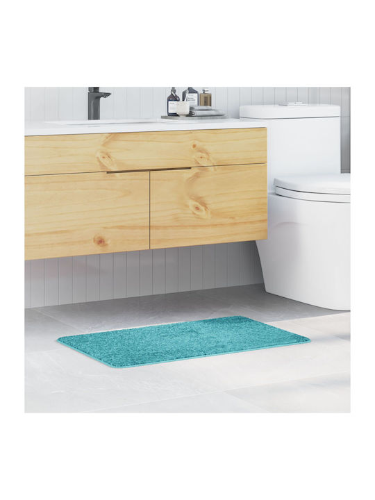 vidaXL Αντιολισθητικό Πατάκι Μπάνιου Microfiber 4019830 Τιρκουάζ 50x80εκ.