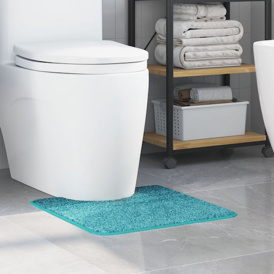 vidaXL Non-Slip Bath Mat Microfiber Toilet 4019820 Turquoise 50x50cm