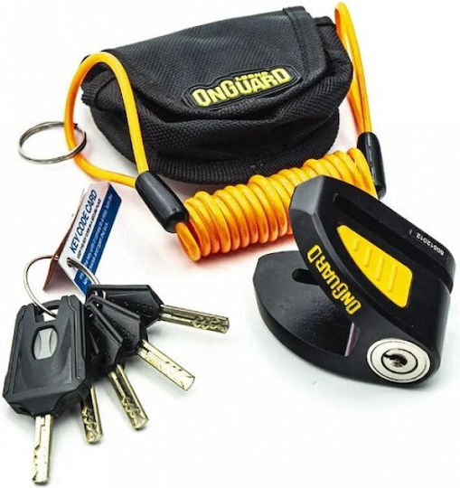 OnGuard Boxer Motorcycle Disc Brake Lock with 5mm Pin in Black