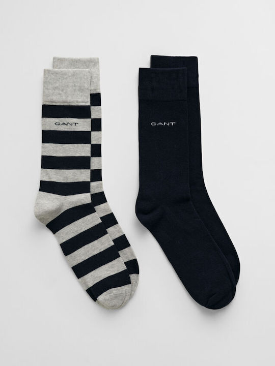 Gant Ανδρικές Μονόχρωμες Κάλτσες Γκρι 2Pack