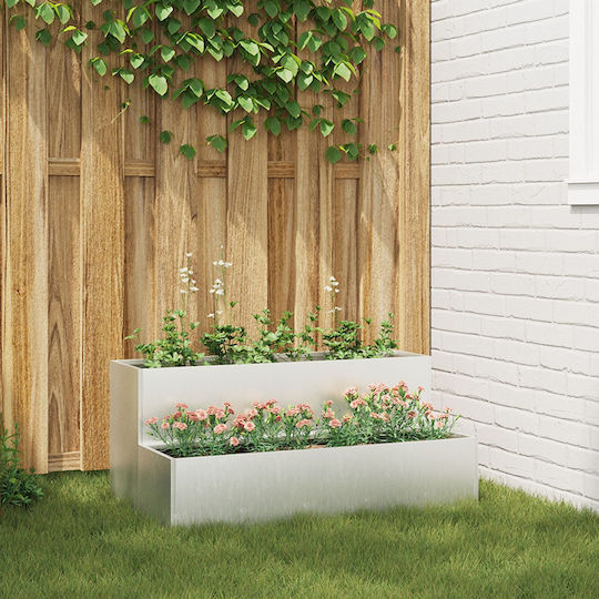 vidaXL Pot Metallic 100x60x45cm.
