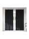 vidaXL Set Perdele Cu Bretele Negre 140x225cm