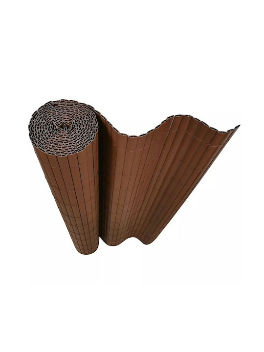 Verstärktes beidseitiges PVC-Schilfrohr 19mm Braun 100 Y X 300cm Braun 54115