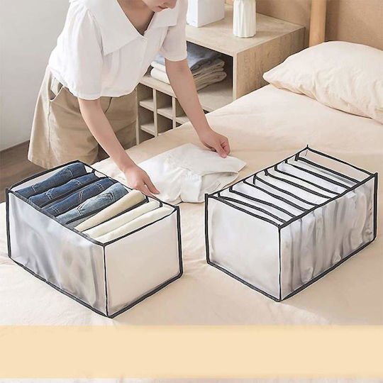 Stoff Aufhängen Aufbewahrungshülle für Kleidung in Weiß Farbe 35.5x25x20cm 1Stück