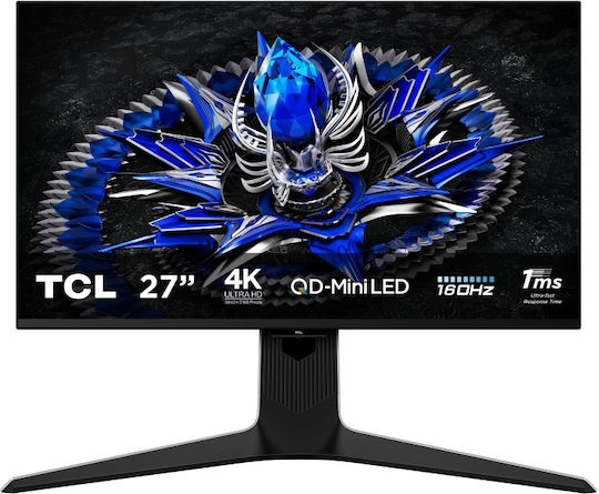 TCL 27R83U HDR Gaming Monitor 27" 4K 3840x2160 160Hz cu Timp de Răspuns 1ms GTG