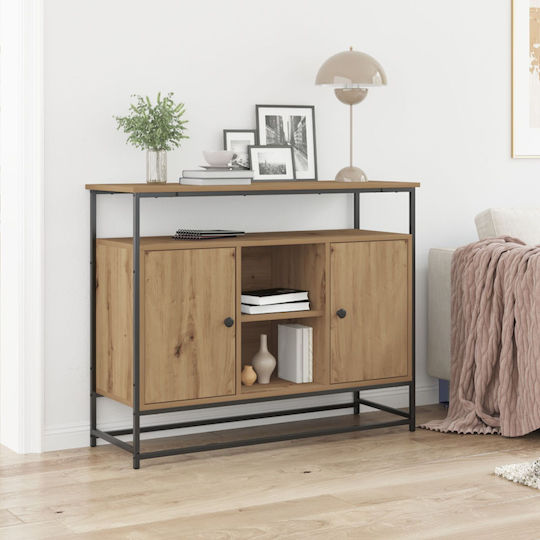 Κονσόλα από Ξύλο & Μέταλλο Artisan Oak Μ100xΠ35xΥ80εκ.