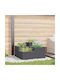 vidaXL Garden Pot Metallic Charcoal 80x80x48cm.