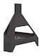 vidaXL Kamin Draußen Metallisch Schwarz 50x43x52cm