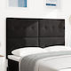 vidaXL Stoff-Kopfstütze für Betten Schwarz Samt 160x88cm