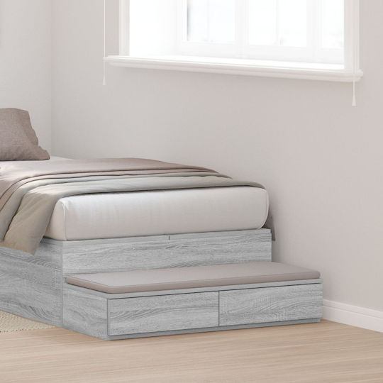 vidaXL Bed Drawer made of Wood Gray 100x36.5x16.5cm