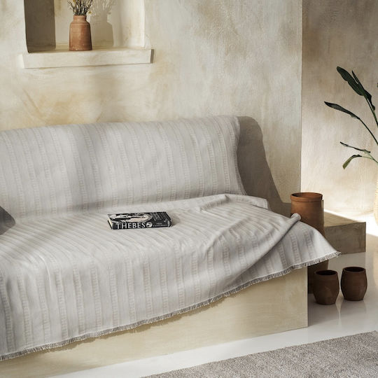 Gofis Home Laurel Ριχτάρι Πολυθρόνας Ζακάρ 180x180εκ. 731/14 Rock Grey 2007731114004