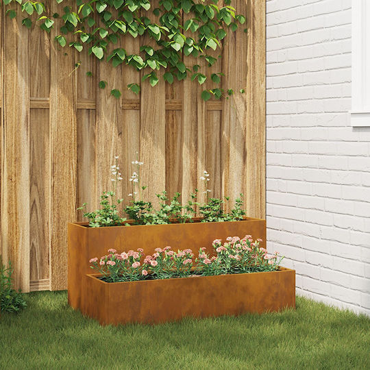 vidaXL Garden Pot Metallic 100x60x45cm.