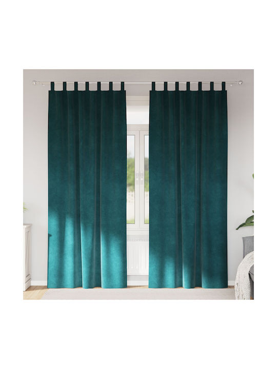 vidaXL Green Window Curtain Set with Pencil Pleat 140x260cm