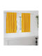 vidaXL Set of Blackout Curtains for Window with Pencil Pleat Yellow 140x140cm