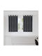 vidaXL Set Vorhänge Fenster mit Grommets Schwarz 140x140cm