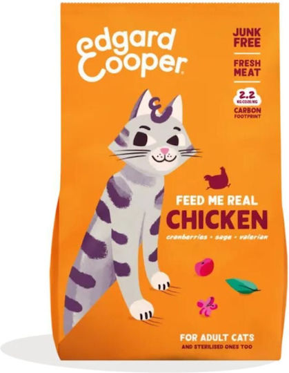 Edgard Cooper Dry Food for Adult Cats with Chicken 2kg