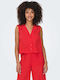 Sleeveless Women's Shirt High Risk Red