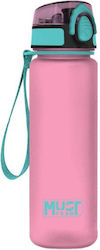 Must Team Plastic Kids Water Bottle with Pop-Up...