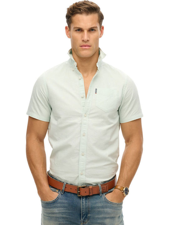 Superdry Oxford Kurzärmlig Hemd Light Green