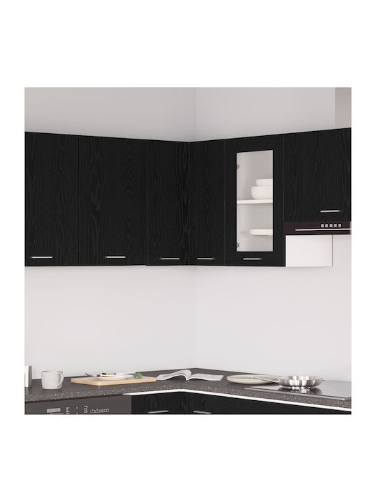 Eckschrank Boden Μαύρο Δρυς 57x57x60cm