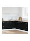 Corner Cabinet Floor Black Oak 75.5x75.5x81.5cm