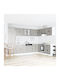 Kitchen Cabinet Set Wall & Floor Sonoma Grey 80x46x84.5cm