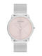 Calvin Klein Iconic Ceas Dama 39mm Cu Baterie Cu Brățară Argintie Din Oțel Inoxidabil