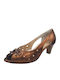Peep Toe Pantofi cu toc Aurii