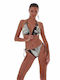 Chic Escape Bikini Brasilien mit Schnürchen Schwarz