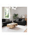 Living Room Furniture Set 3-Seater & 2-Seater & Armchair Black