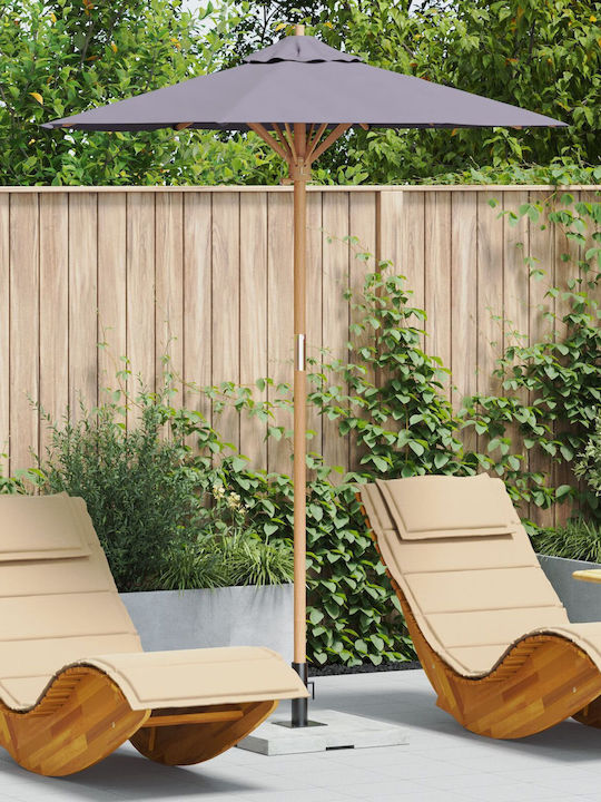 Circular Wooden Grey Garden & Terrace Parasol Φ1.8xHeight 2.31m