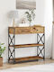 Console Table Wood & Metal L75xW28xH75cm