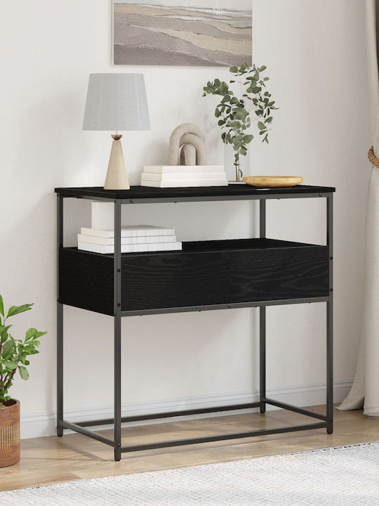 Consolă din Lemn Masiv Black Oak L75xL40xH75buc