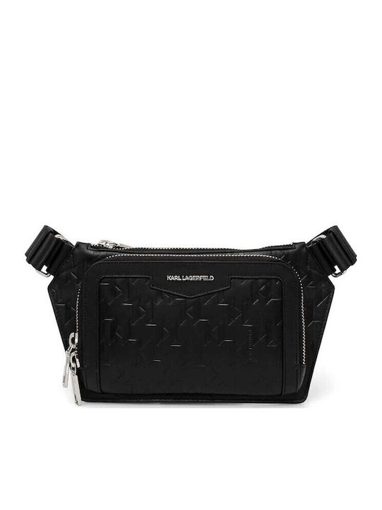 Karl Lagerfeld Leather Waist Bag Black