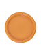 Urban Nature Culture Amsterdam Plate Shallow Ceramic Orange with Diameter 22cm