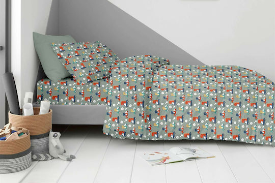Astron Italy Сет Единично Dino Formula Сив 175x260см