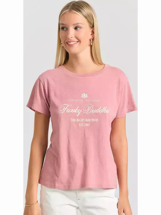 Funky Buddha Women's T-shirt Pink