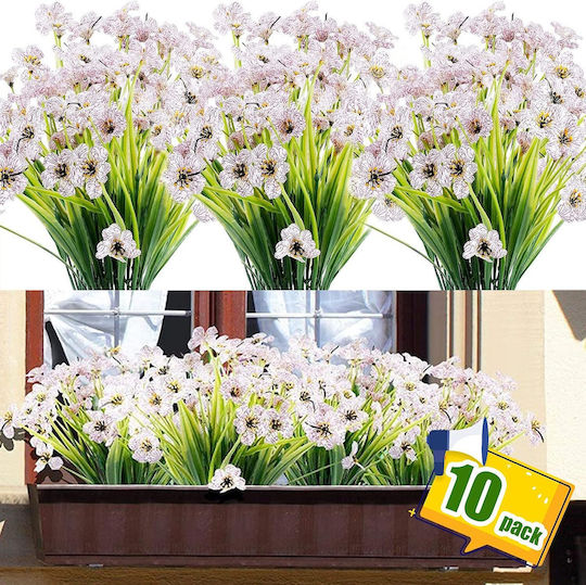 Künstliche Blumendekoration 10 Bündel Weiße Seide