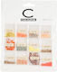 Leuchtend orangefarbene Strass-Nagelset – Acrylkristall-Dekorationen