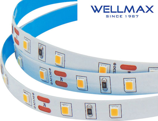 LED лента 12V/5W за вътрешна употреба IP20 60L 2835 3000K Wellmax пакет от 5 бр