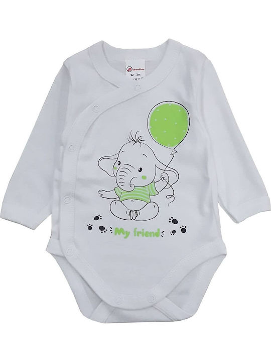 Beboulino Body pentru Bebeluși Mânecă lungă Green