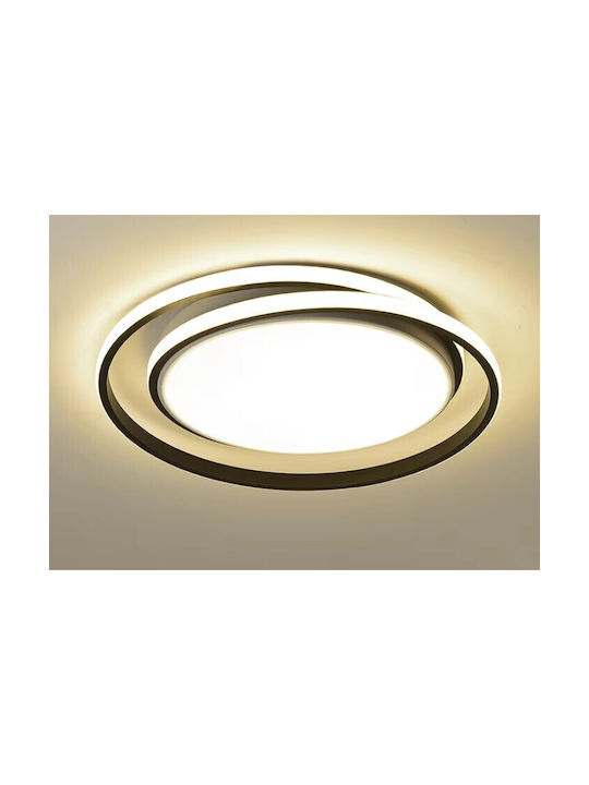Home Lighting Πλαφονιέρα Οροφής 47εκ. Μαύρη με Ενσωματωμένο LED