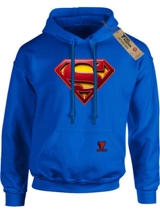 Κέντημα Στάμπα Super Man Logo Ανδρική Φούτερ Κο...