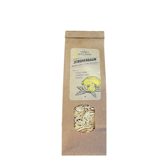 Smokey Olive Wood Chips Ξύλου Räuchern für Grill mit Aroma Zitrone 500ml 1Stück