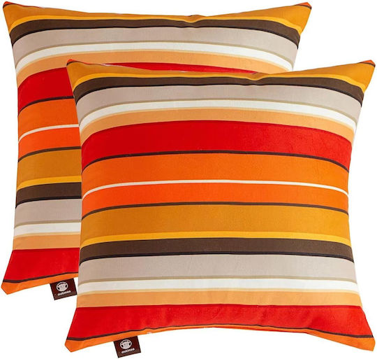 Μαξιλάρι Καναπέ Makimoo Colorful Stripes 2τμχ 45x45εκ.