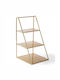 Aberto Design Μεταλλική Εταζέρα 3 Ορόφων Χρυσή Ø16xY30.5cm Π16xΜ17xΥ30.5cm