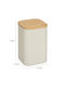 5Five 5Five Lebensmittelgläser & Behälter Kaffee Zucker Tee mit Deckel Metallisch Beige 11.5x11.5x19cm 1 Stück