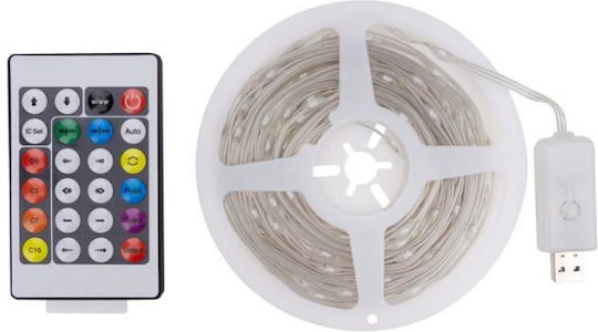 Eco Light Водоустойчива LED Лента 5V RGB Светлина 10м с Захранване