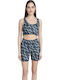 Women's Set with Sporty Shorts Grey, Black