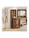 Bufet din Lemn Masiv cu Sertare Brown 40x41x135cm